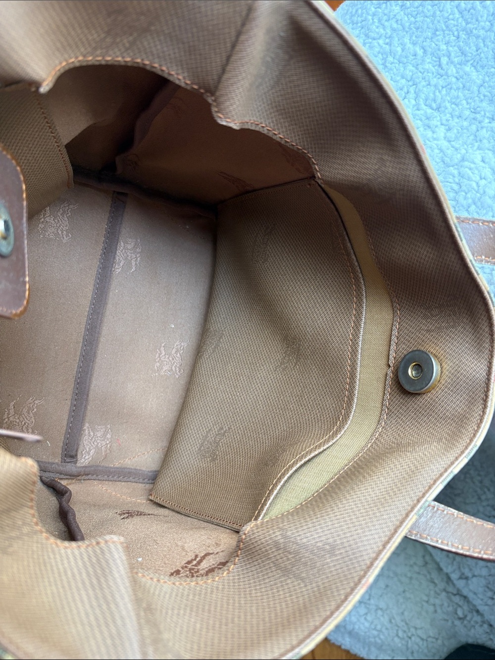 Authentic Vintage Burberrys Nova Check Small Handbag Brown Leather - Picture 9 of 17